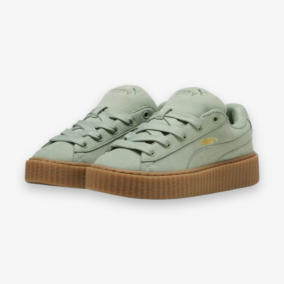 mmipカーキベージュ0 Puma Creeper Phatty Nubuck WMNS green fog puma gold 399865-02