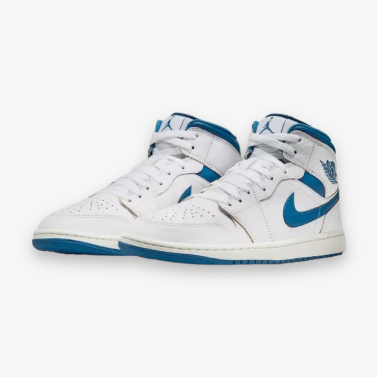 Air Jordan 1 Mid SE White Industrial Blue Sail FN5215-141