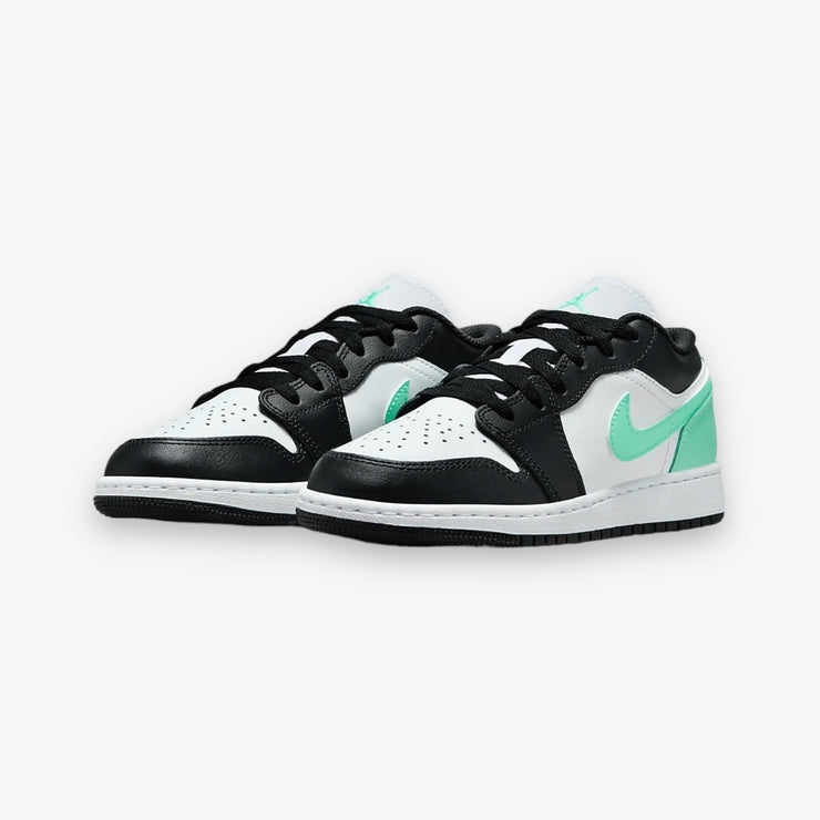 Air Jordan 1 Low GS White Black Green Glow Grade School 553560-131