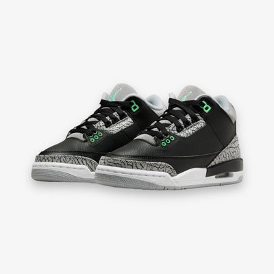 Air Jordan 3 Retro GS Black Green Glow Wolf Grey Grade School DM0967-031