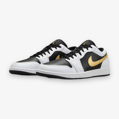 Air Jordan 1 Low White Metallic Gold Black 553558-172