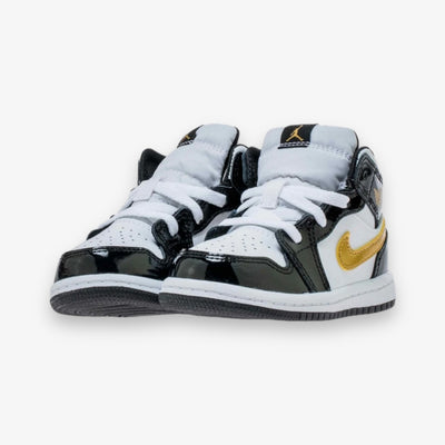 Air Jordan 1 Mid SE TD Black Metallic gold white BQ6933-007