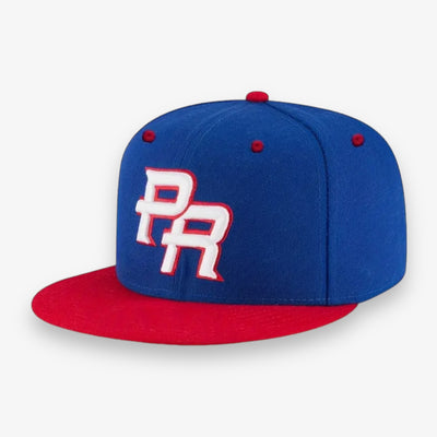 New Era Puerto Rico Fitted Blue red brim