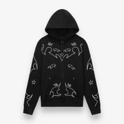 RTA DION HOODIE BLACK AND WHITE WESTERN