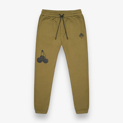 RTA OWEN SWEATPANT CHARTREUSE BLACK CHERRIES