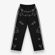 RTA OWEN SWEATPANT BLACK AND WHITE WESTERN