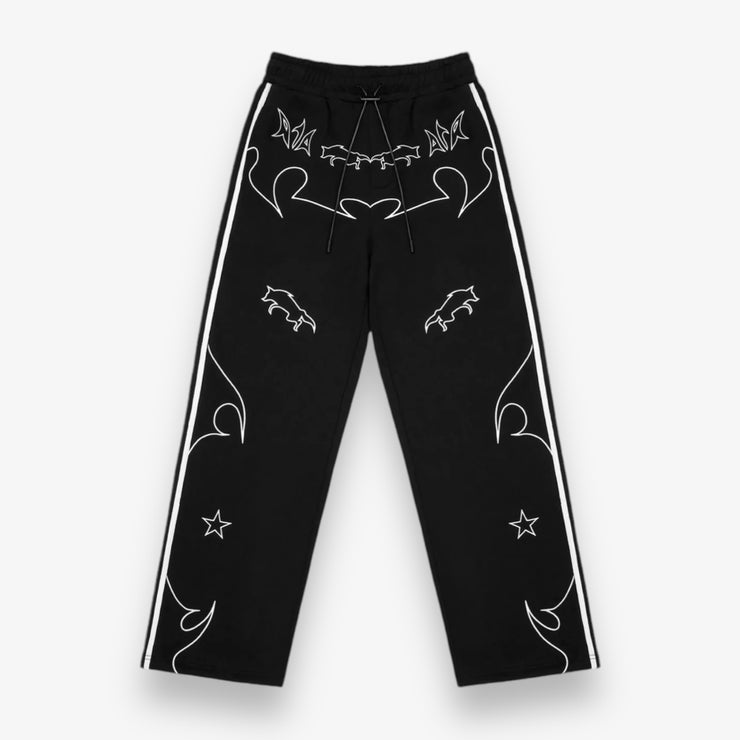 RTA OWEN SWEATPANT BLACK AND WHITE WESTERN