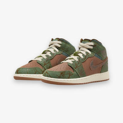 Jordan 1 Mid SS (PS) Archaeo Brown Light Olive FQ8102-200