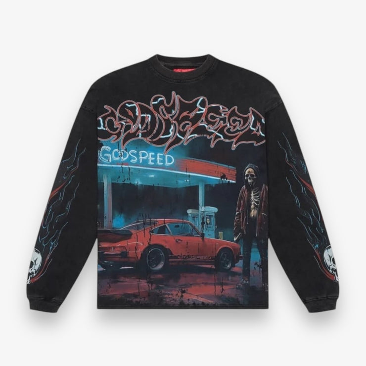 Godspeed Pitstop L/S Black Wash