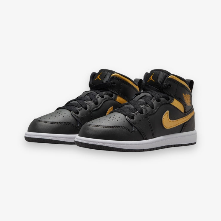 Jordan 1 Mid (PS) Black Metallic Gold White DQ8424-071