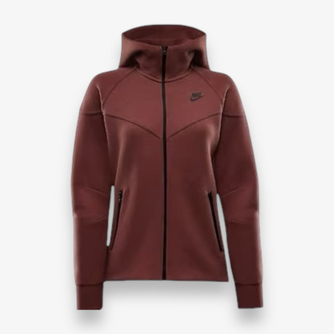 Womens Nike Sportswear Tech Fleece Windrunner Full-Zip Hoodie Red