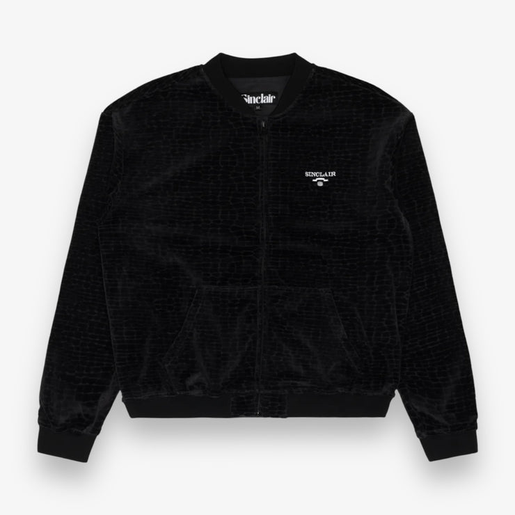 Sinclair Croc Velour Track Jacket Black