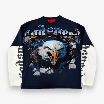 Godspeed Spirit Animal Layered T-shirt Navy