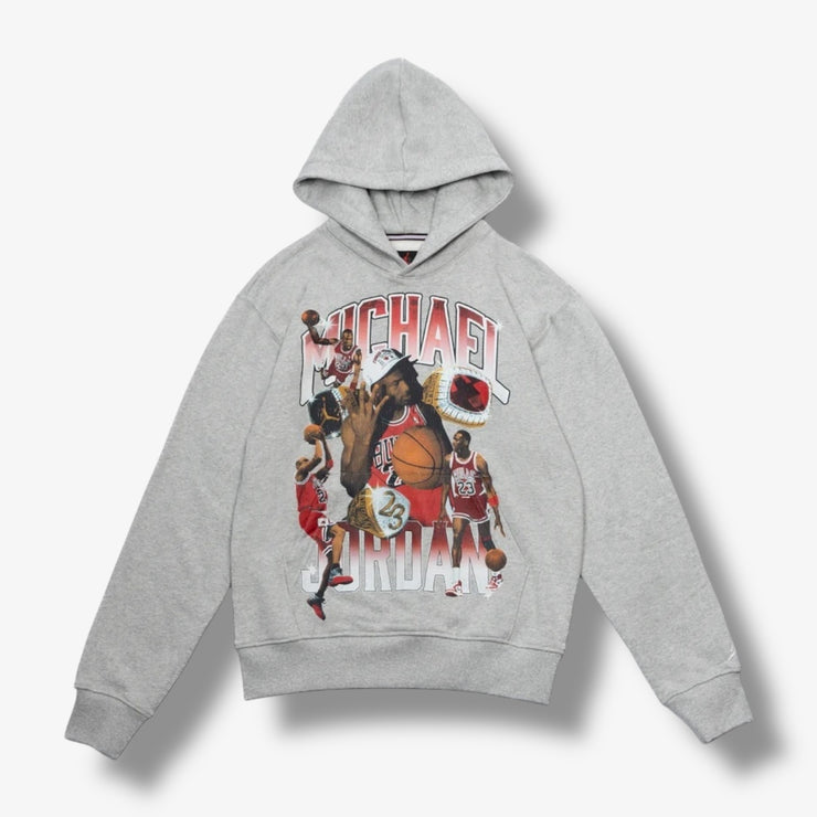 Jordan Flight Fleece Graphic Pullover Hoodie Grey Heather HJ4396