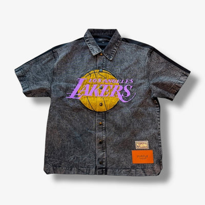 Purple Brand X M&N LA Lakers Snap shirt