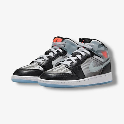 Air Jordan 1 Mid SS (GS) Black Ice Blue Total Crimson HF3210-001