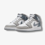 Air Jordan 1 Mid SE GS white cool grey medium grey HF3193-100