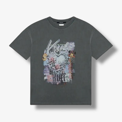 Ksubi sketch ekcess ss tee charcoal