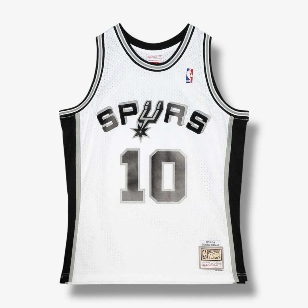 ウェア Mitchell & Ness NBA Spurs Rodman 10 Mitchell & Ness Spurs 1993 Dennis Rodman white NBA Jersey