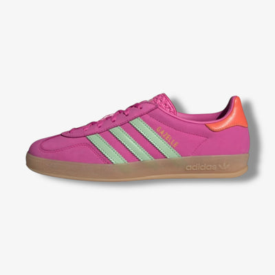 Adidas Womens Gazelle Indoor Semi Lucid Fuchsia / Semi Green Spark / Signal Coral JI2718