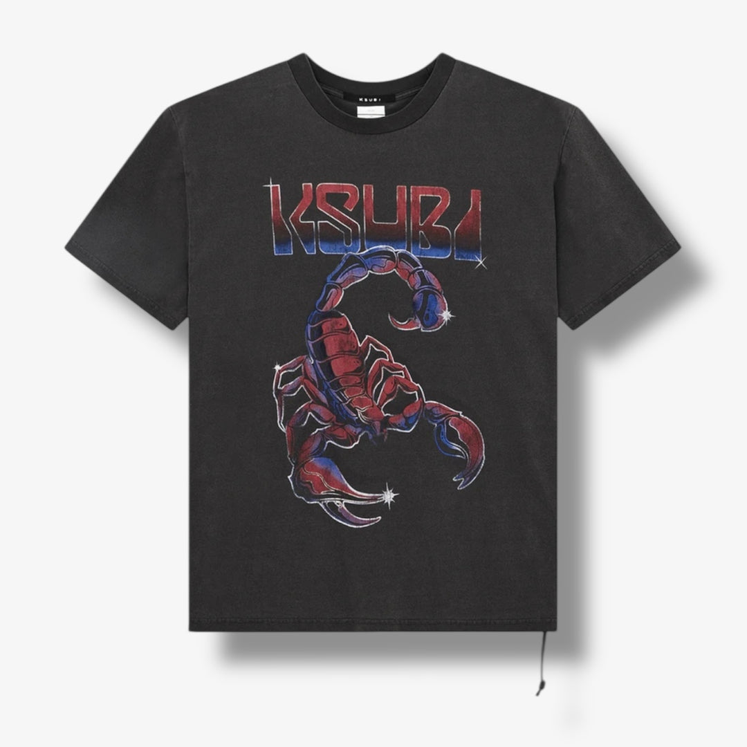 Ksubi venom ekcess ss tee faded black – Sneaker Junkies