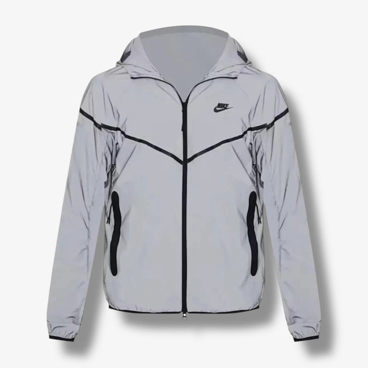 Nike Sportswear Reflective Tech Jacket Silver Black FZ7585-035