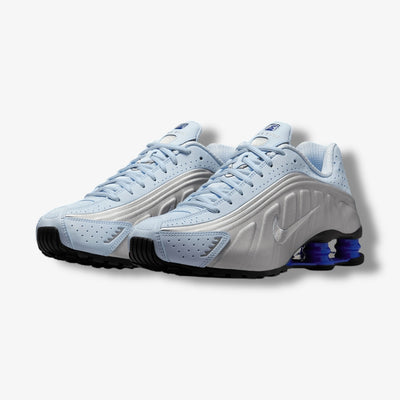 Nike Womens Shox R4 Blue Tint Metallic Silver AR3565-402