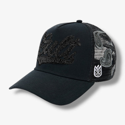 Cult of Individuality Paisley Shimuchan Logo Mesh Back Trucker Hat Black