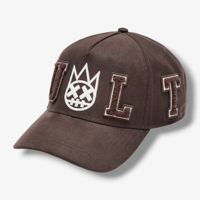 Cult of Individuality Logo Mesh Back Trucker Hat Chenille Suede Chocolate