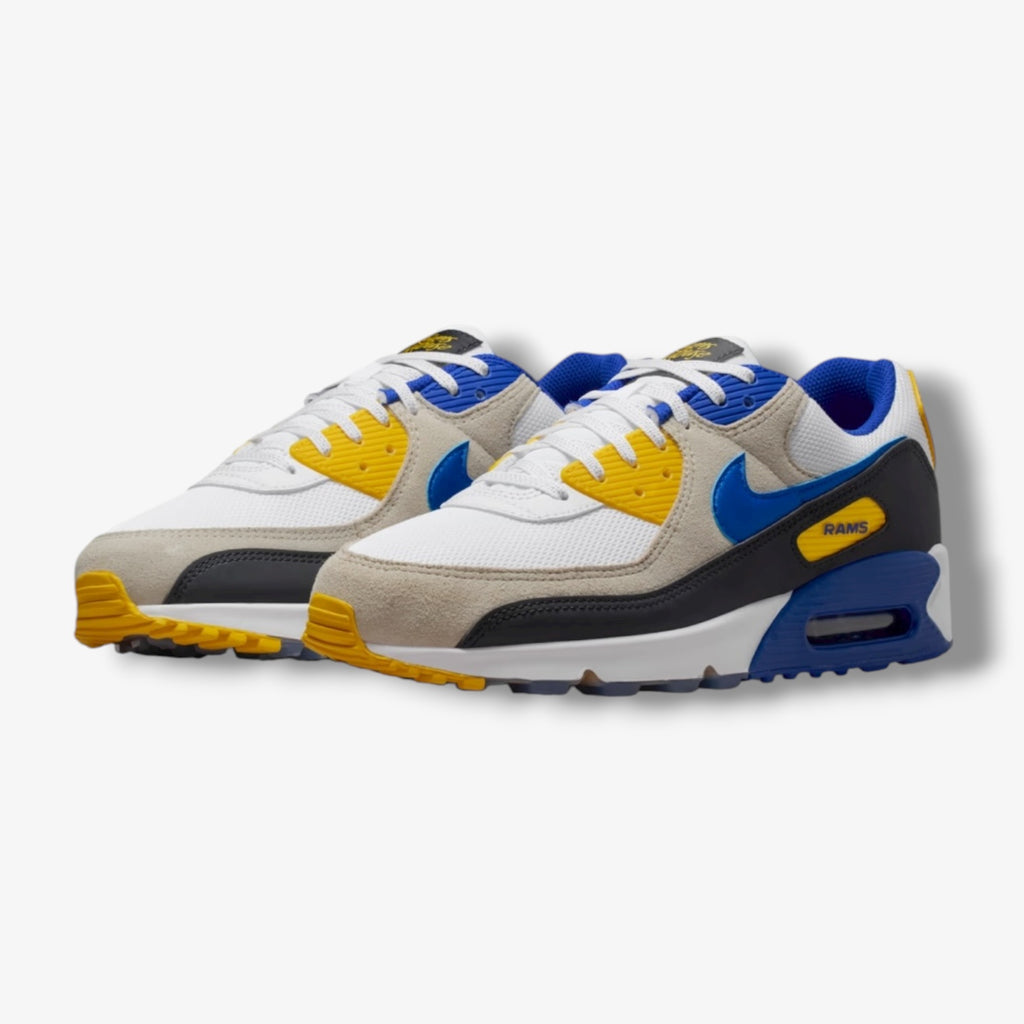 Nike Air Max 90 Los Angeles Rams RIV White Hyper Royal Pitch Blue