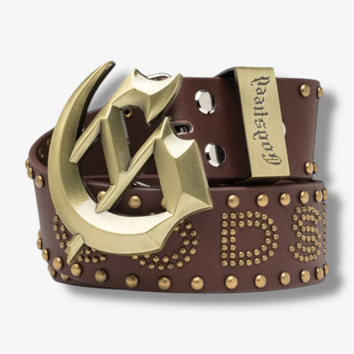 GodSpeed Forged GS Studded Belt (Brown) (Forged-Gs-Studded-Belt-Brown)