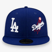 New Era Fitted Dodgers Logos Blue