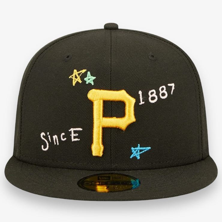 New Era Scribble 5950 Fitted Pittsburgh Pirates Black