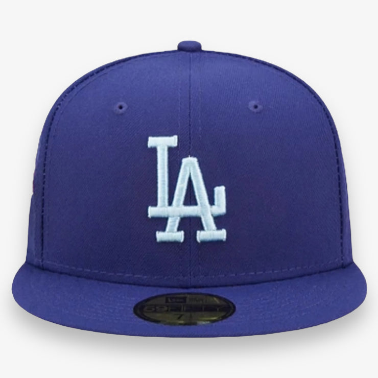 New Era Dodgers cloud under blue cap