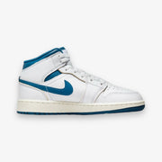 Air Jordan 1 Mid SE GS White Industrial Blue Sail Grade School FN7432-141