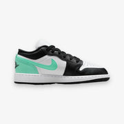 Air Jordan 1 Low GS White Black Green Glow Grade School 553560-131