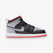 Jordan 1 Mid PS Black Cement Grey Fire Red Pre School DQ8424-006