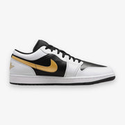 Air Jordan 1 Low White Metallic Gold Black 553558-172