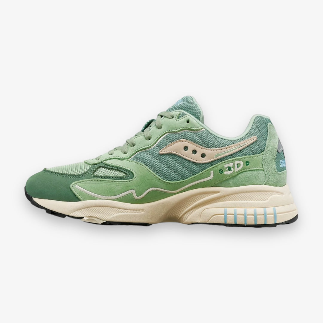 Saucony 3D Grid Hurricane Green Cream S70670-7 – Sneaker Junkies