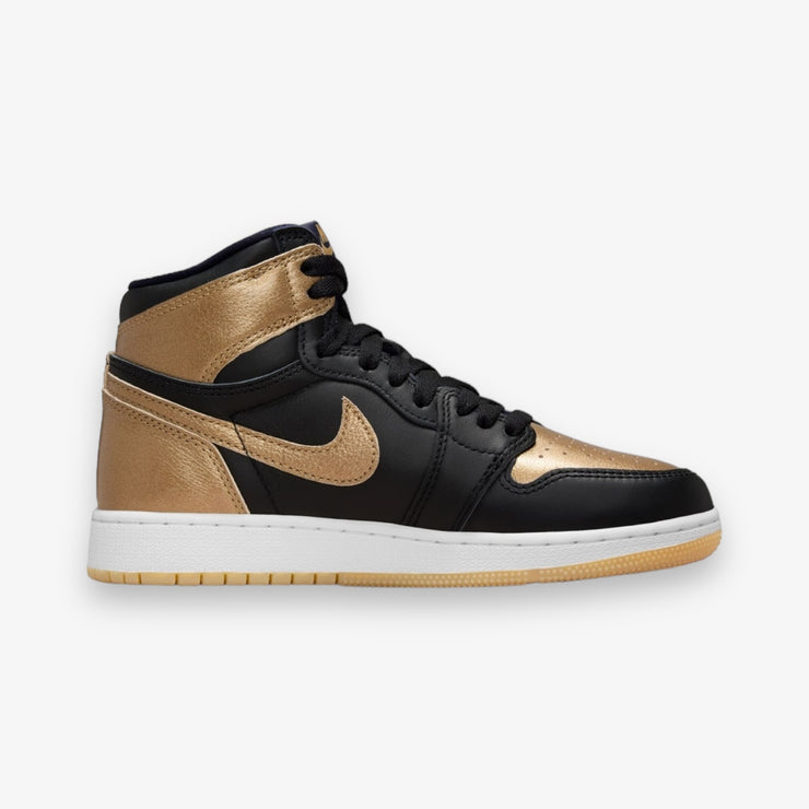 Air Jordan 1 Retro High OG GS Black Metallic Gold Sail Grade School Sizes FD1437-071