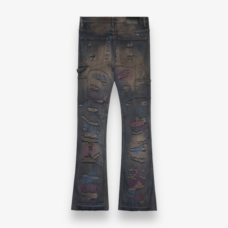 Valabasas Zero denim stacked dark grey wash