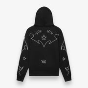 RTA DION HOODIE BLACK AND WHITE WESTERN