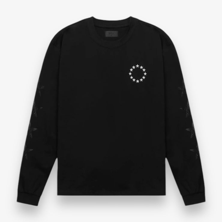 RTA LAWRENCE LONG SLEEVE TEE BLACK ON BLACK CHERRIES