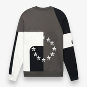 RTA CHARLES SWEATSHIRT | BLACK WHITE GREY PATCHWORK