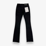 Purple Brand Super Stack Skinny Flare Jeans Black