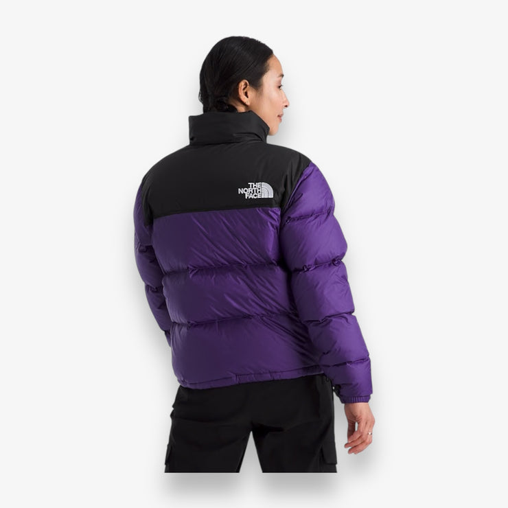 Purple and black north face coat on sale