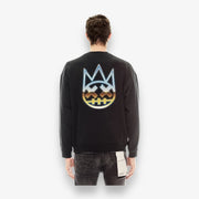 Cult of Individuality Nailhead Crewneck Fleece Sweater Pirate Black