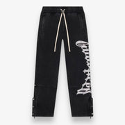 Godspeed OG Logo Sweat Pants V2 Black Wash Silver Satin