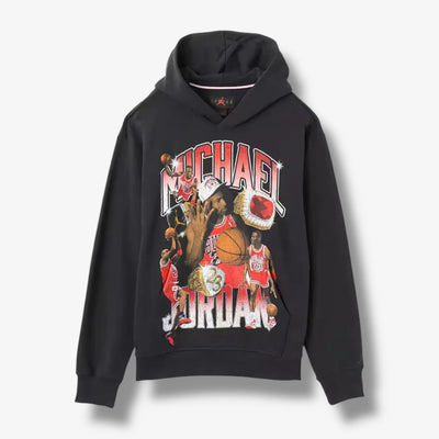 Jordan Flight Fleece Graphic Pullover Hoodie Black HJ4396-045