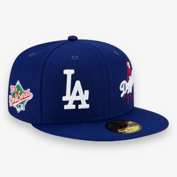 New Era Fitted Dodgers Logos Blue